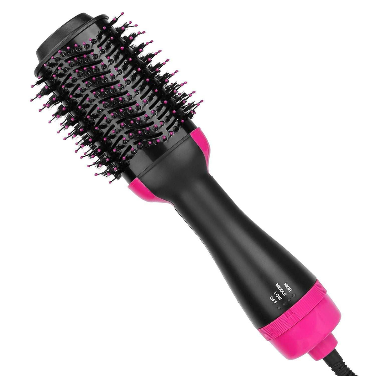4-in-1 multi-function hot hair brush and dryer with ergonomic design