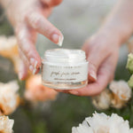 Anti-aging grass-fed tallow face cream jar with natural oils and probiotics
