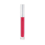 Clinique Pop Plush glossy lip gloss in vibrant juicy apple red with a silver cap and clear tube packaging