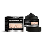 Deep Cleansing Charcoal blackhead removal peel-off face mask in black container with matching box, designed for oily skin