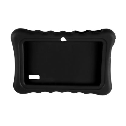 Back view of a shock-resistant silicone tablet case, featuring a sturdy and protective design.