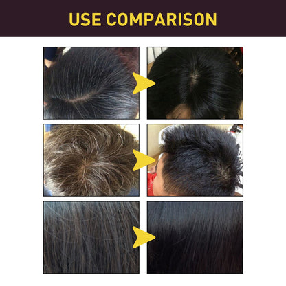Organic 3-in-1 Hair Color Shampoo 500ml - Benefits of the hair dye shampoo including nourishment, reduced hair loss, and scalp relief.