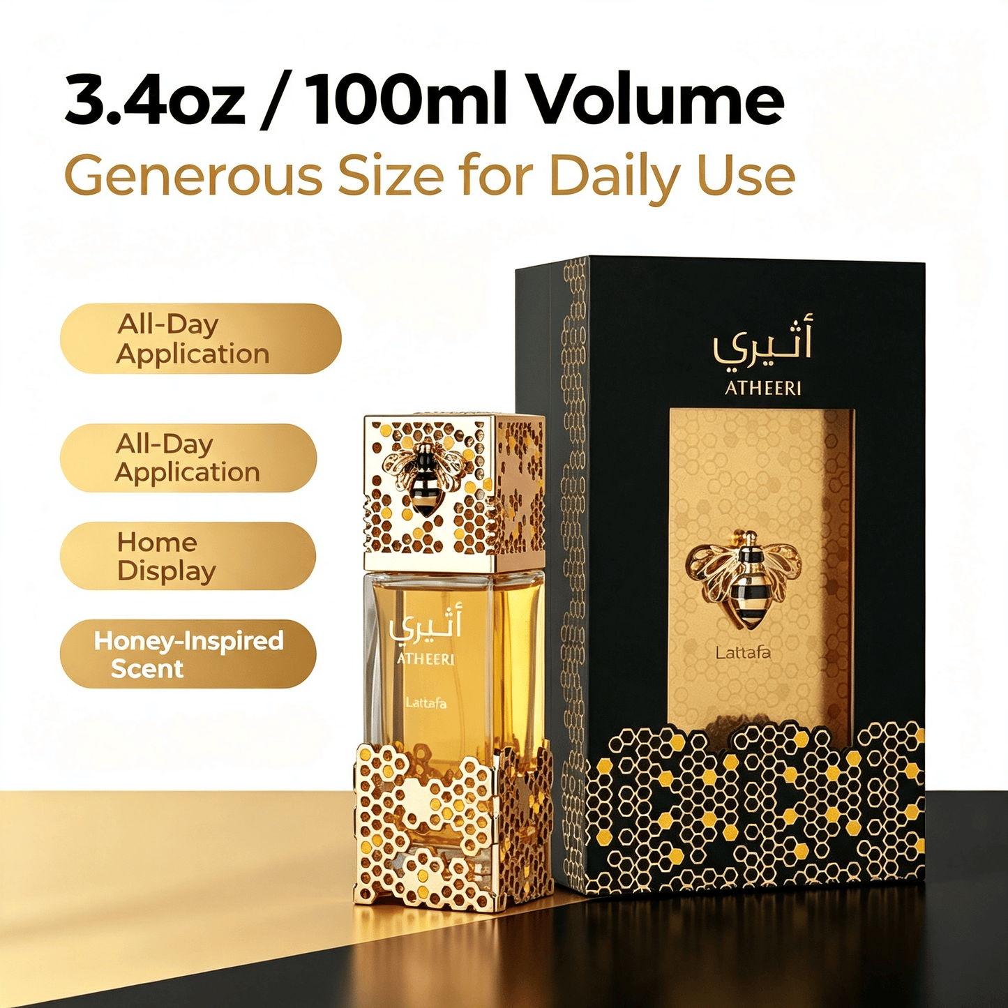 Unisex Eau de Parfum 100ml presenting a generous 3.4 oz volume for long-lasting use in daily routines.