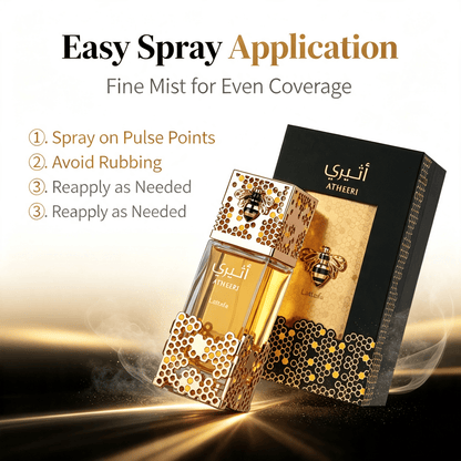 Unisex Eau de Parfum 100ml featuring easy spray application method for an even and pleasant scent.