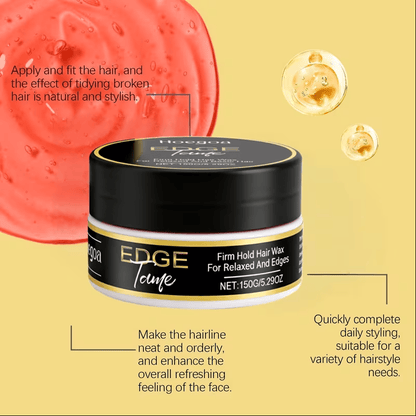 Application demonstration of Orange Essence Hair Styling Cream 150ml on broken hair, highlighting its natural and stylish control.