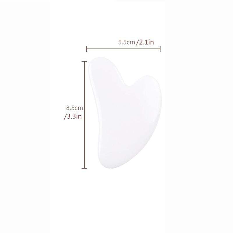 Heart-shaped rose quartz gua sha facial massage tool for contouring and lymphatic drainage