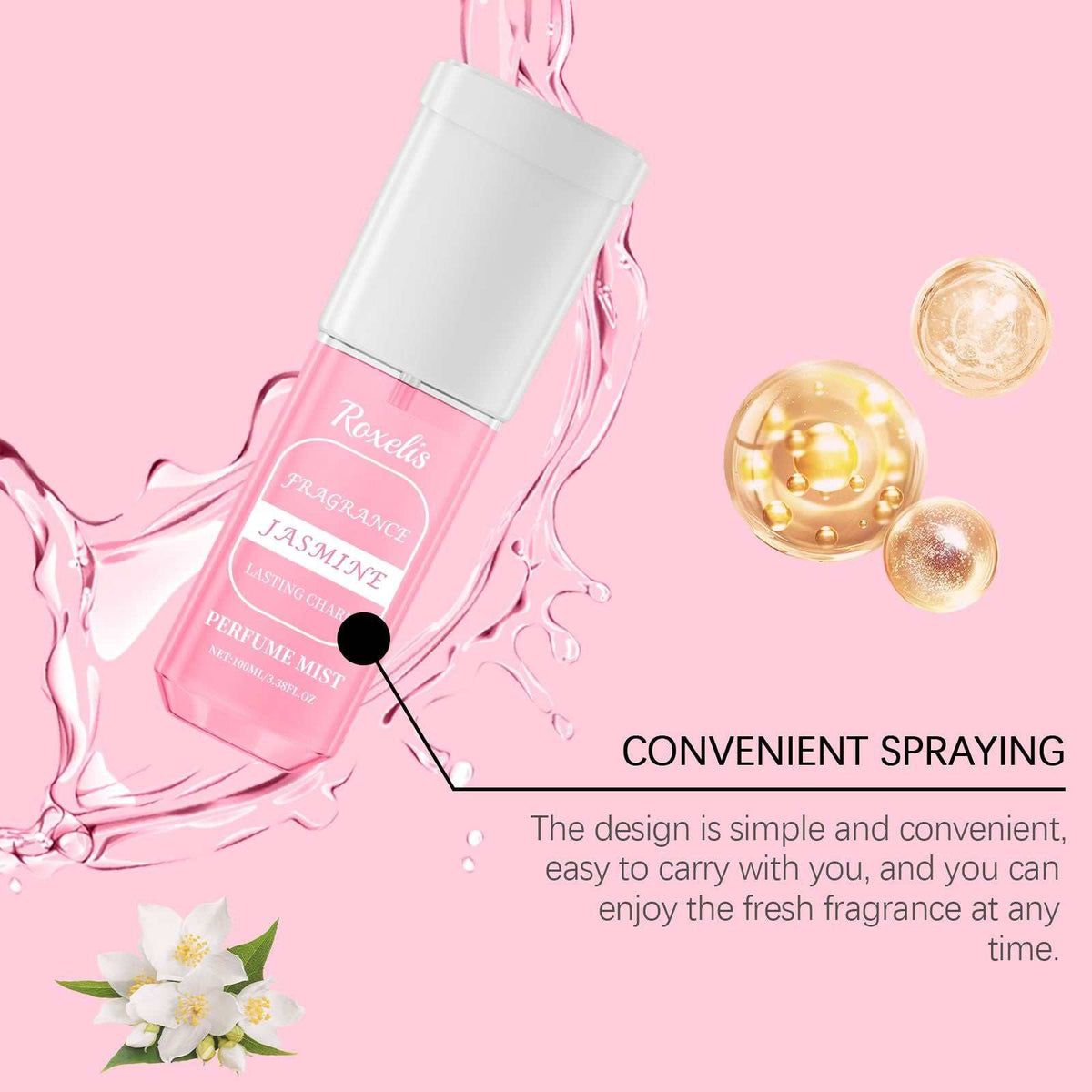 Jasmine Bliss light fresh perfume spray bottle