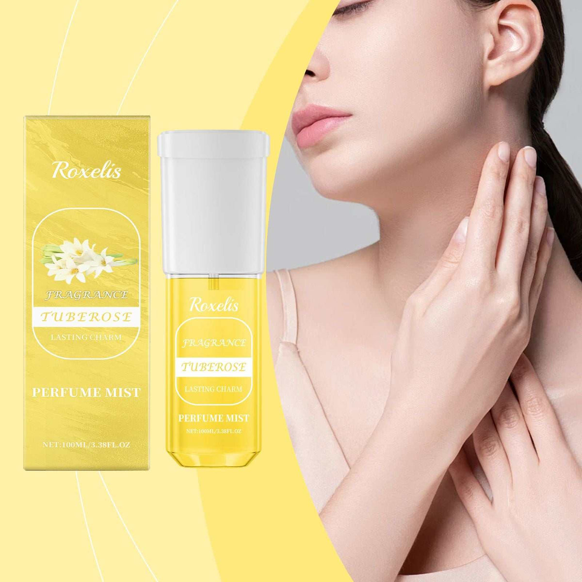 Jasmine Bliss light fresh floral perfume spray bottle