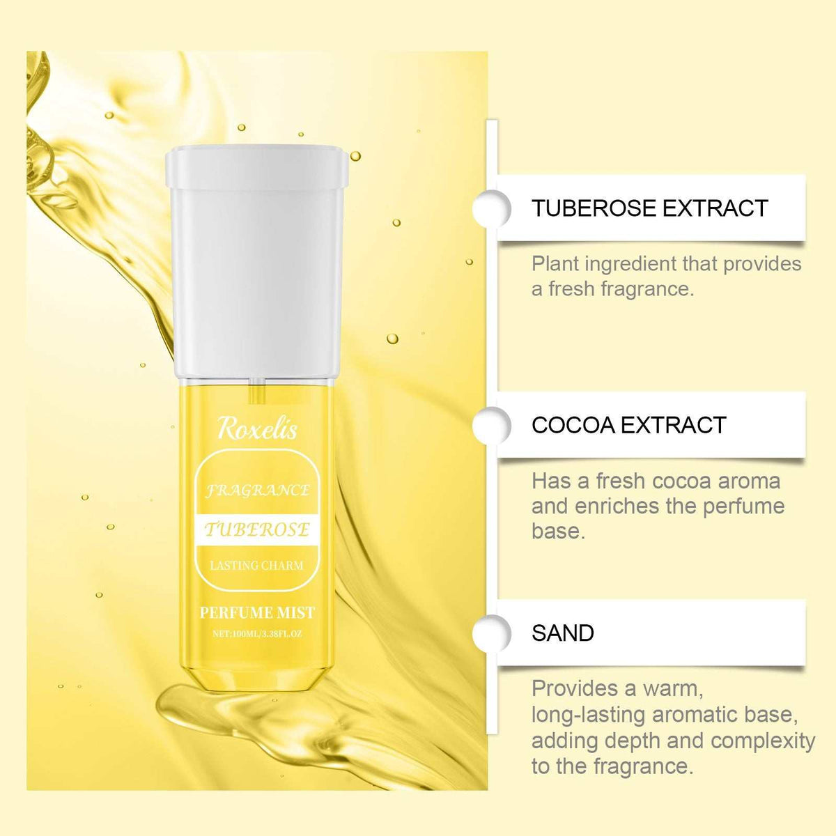 Jasmine Bliss light fresh perfume spray with floral and woody notes