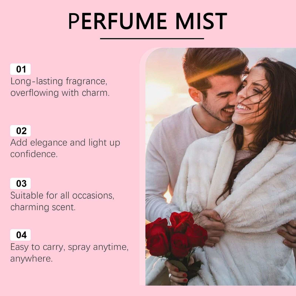 Jasmine Bliss light and fresh perfume spray bottle with floral and woody notes