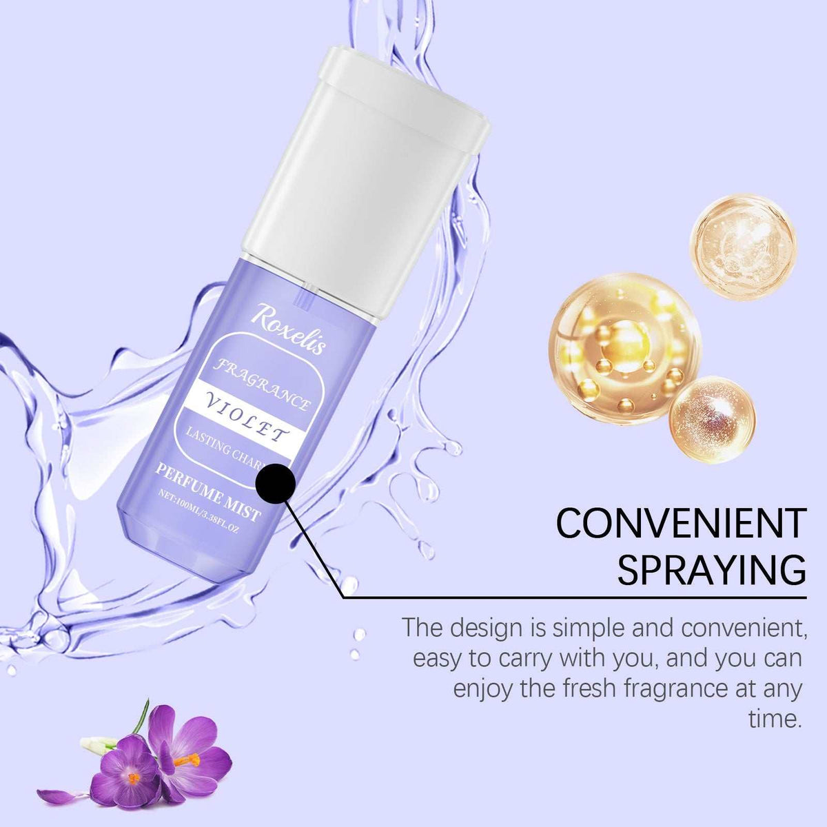 Jasmine Bliss light fresh floral perfume spray bottle