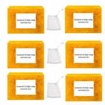 Lemon turmeric kojic acid soap bar for brightening and hydrating skin