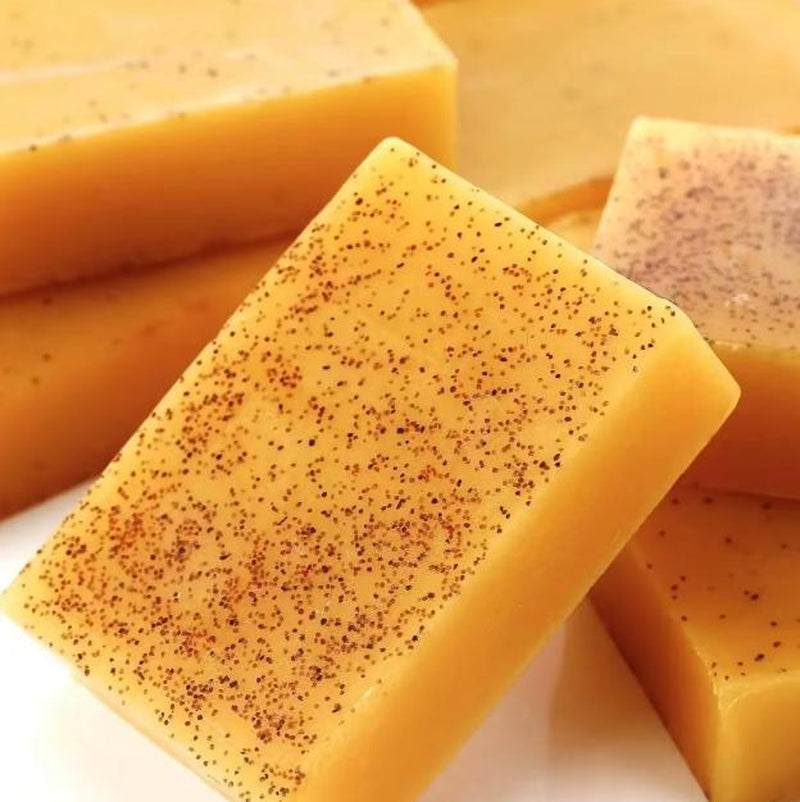 Lemon turmeric kojic acid soap bar for brightening and hydrating skin
