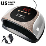 LIMEGIRL UV LED nail lamp with automatic sensor and 4 timers for gel polish drying