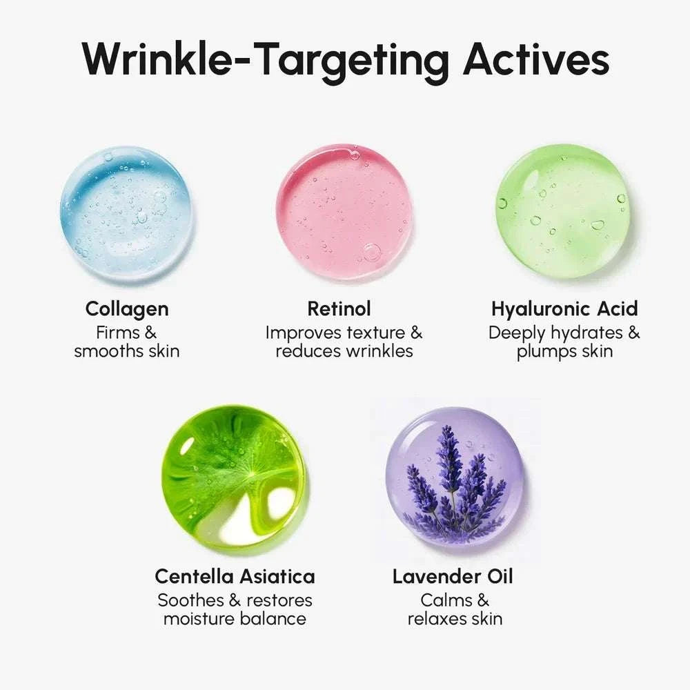 Marée forehead wrinkle patches with hydrogel anti-aging formula on skin