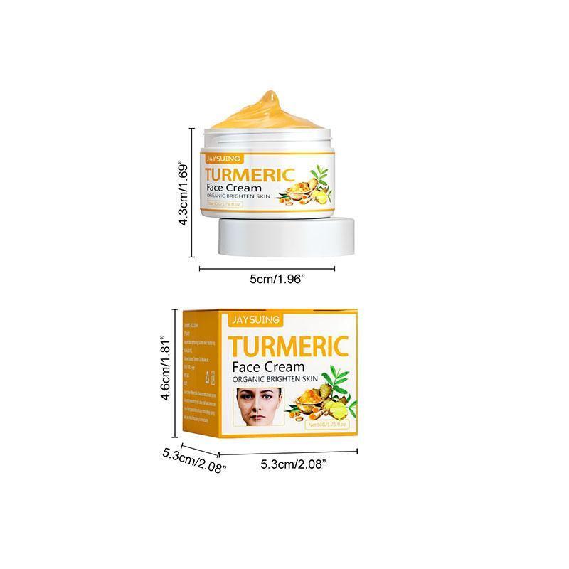 Organic turmeric face cream moisturizing and brightening skin