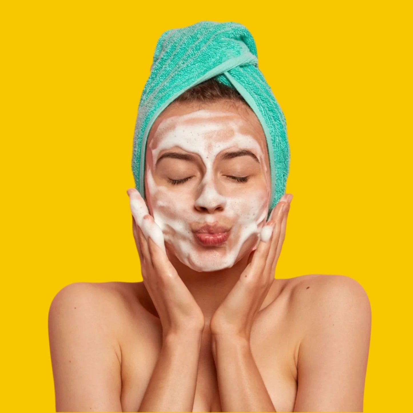 Radiant Lemon Turmeric Soap Bar with Kojic Acid for Brightening, Cleansing & Hydration, showcasing a vibrant design that emphasizes its brightening and hydrating benefits for glowing skin.