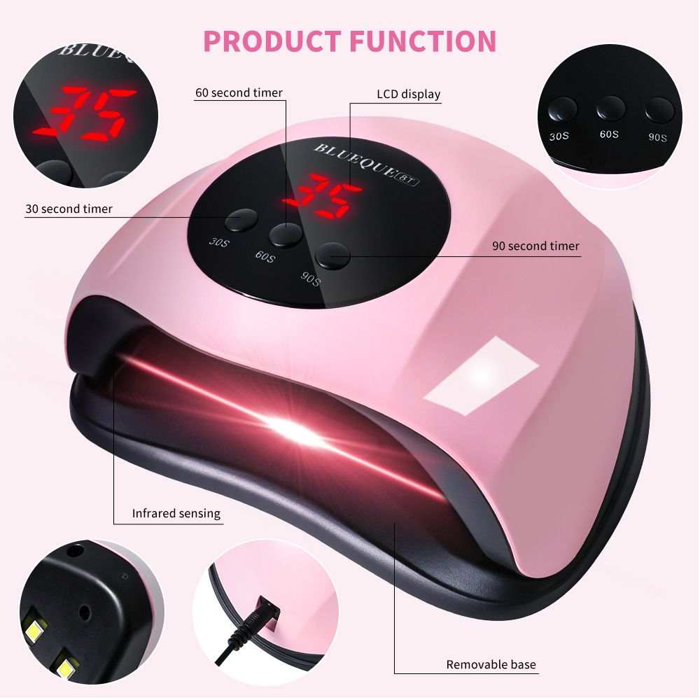 Professional 24 LED UV nail lamp with automatic sensor and 3 timer settings