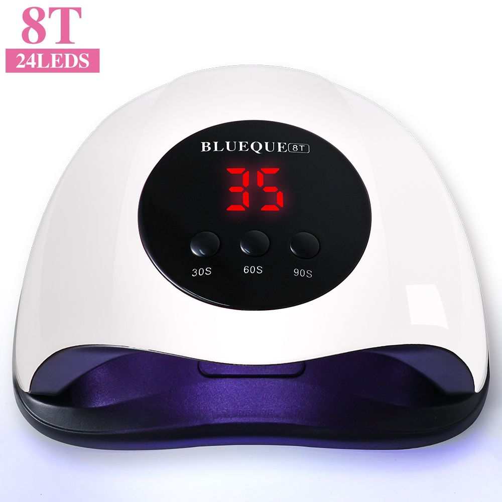 Professional 24 LED UV nail lamp with automatic sensor and timer for fast gel polish drying