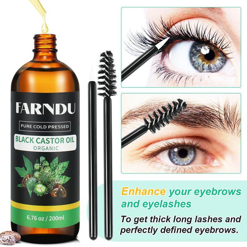 100 percent pure thick black castor oil bottle for hair and skin care