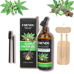 100 percent pure thick black castor oil bottle for hair and skin care