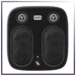 Stress & Pain Relief Foot Massager in black with dual mesh footpads, two metal massage rollers, and simple button controls