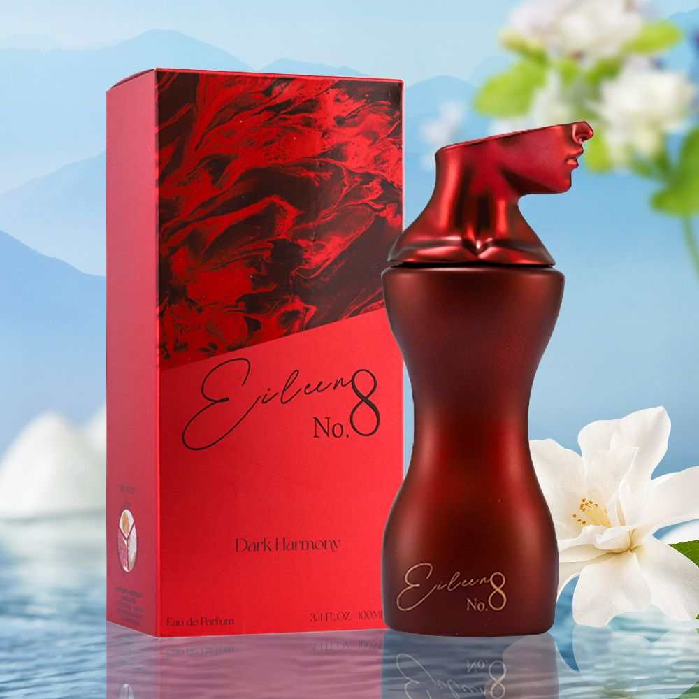 Sugar Red Berry Eau De Toilette bottle in deep red matte finish with artistic feminine silhouette design, next to matching red box