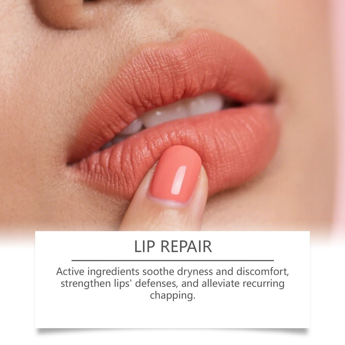 Ultra-Hydrating Lip Gloss enhancing smooth, natural peach-toned lips with a moisturized, glossy finish
