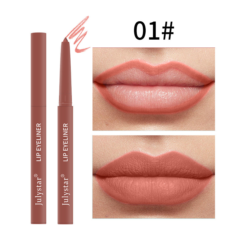Waterproof Lipstick Lips soft matte pink lip liner pencil with precise application and smooth finish on lips