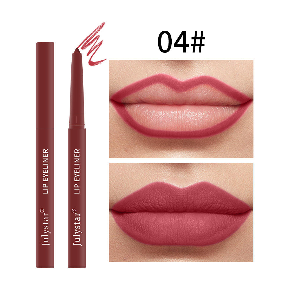 Waterproof Lipstick Lips matte rose pink lip liner pencil with precise tip and smooth application on lips